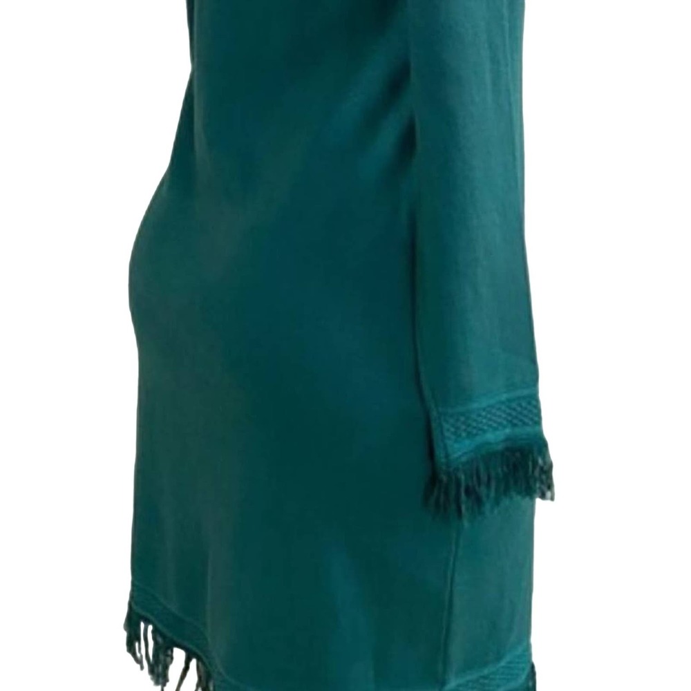 NANETTE LEPORE Luciana Knit Fringe Trim Sweater Dress Size M Night Garden *ND14 - Picture 4 of 7